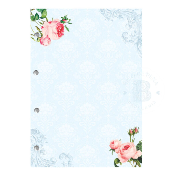 refil_folha_fichario_caderno_pautado_vintage_floral_sempautA4_album_scrapbook_colagens