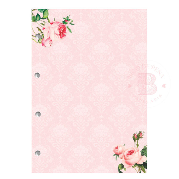 refil_folha_fichario_caderno_pautado_vintage_floral_sempautA4_album_scrapbook_colagens