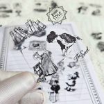 caixa_cartelas_adesivos_vintage_preto_silhouetta_scrapbook_retro_pessoas_objetos_diario_caderno
